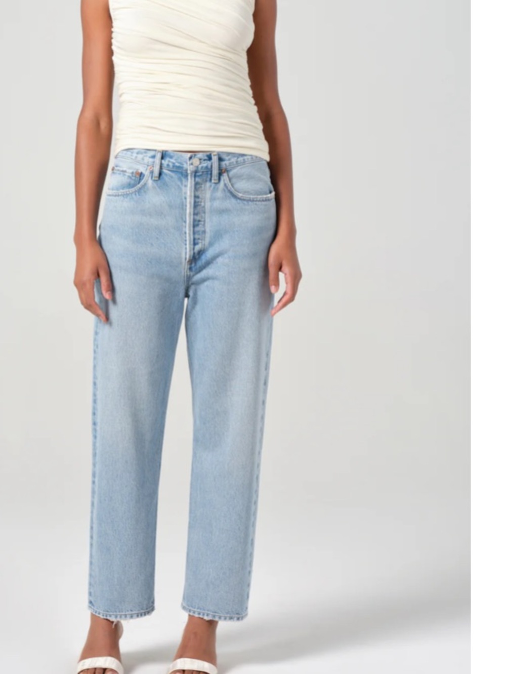 Agolde Force1 Women's Straight Leg Jeans - Light Blue
